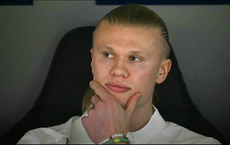 El delantero noruego vio cómo su equipo cayó en los dos partidos en los que no jugó. AFP/J. Soriano