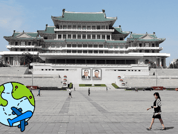 Biblioteca "Gran Palacio de Estudios del Pueblo", ubicada en la plaza Kim Il-sung del centro de Pionyang. EFE / ARCHIVO