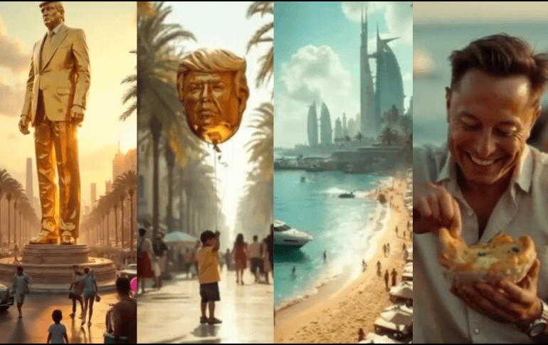 Polémica alrededor del video publicado por Trump nombrado 'Gaza 2025'. Cuenta Truth Social @realdonaldtrump/CANVA.