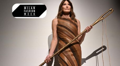 La obra representó un símbolo de la artesanía y destacó en la cuarta jornada de la Semana de la Moda milanesa. EFE / EPA / D. DAL ZENNARO