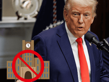 Las palabras de Trump responden a las protestas que estallaron en abril de 2024 en campus universitarios de todo EU contra la guerra en Gaza y el apoyo de Washington a Israel. EFE / ARCHIVO