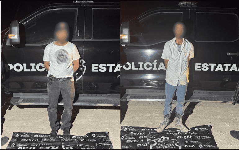 La primera detención ocurrió en la colonia Llano del Camposanto. La otra, en un camino de terracería que va de la colonia Balcones del Alto a Capilla de Santa Paula. ESPECIAL/Secretaría de Seguridad estatal