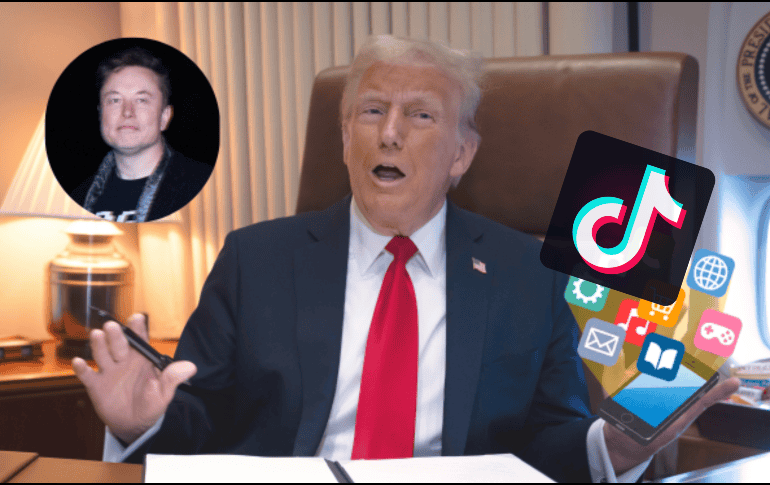 Trump firmó el pasado 21 de enero una prórroga de 75 días sobre la aplicación de una ley aprobada bajo el mandato del expresidente Joe Biden que prohíbe a TikTok operar en EU. EFE / S. THEW / AP / B. CURTIS / ESPECIAL