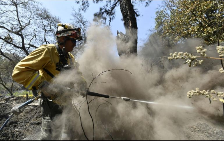 El siniestro se registró en la zona de El Roble - Puerta de Guadalupe, en los límites de Zapopan y El Arenal. CORTESÍA / PC y Bomberos de Jalisco
