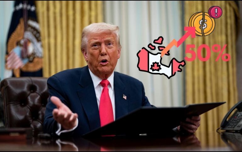 Donald Trump duplica aranceles contra Canadá, específicamente en acero y aluminio. EFE / ARCHIVO