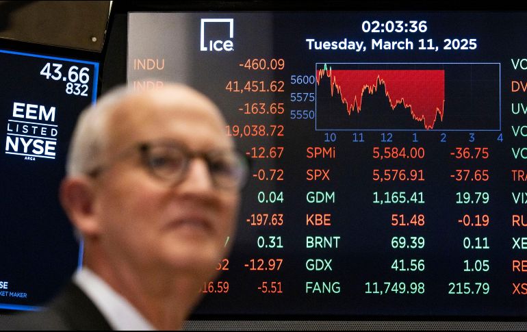 La bolsa de Wall Street volvió a cerrar en rojo este martes, tras el batacazo sufrido ayer lunes. EFE / J. Lane