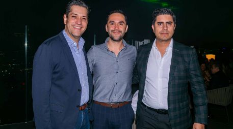 Mauro Garza, Luis García y Toño Mendoza. GENTE BIEN JALISCO / A. Rodríguez