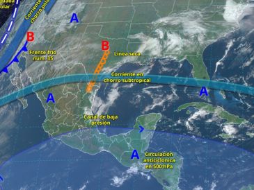 Habrá lluvias fuertes y posibles caídas de aguanieve o nieve en las sierras de estos estados. ESPECIAL/ Conagua.