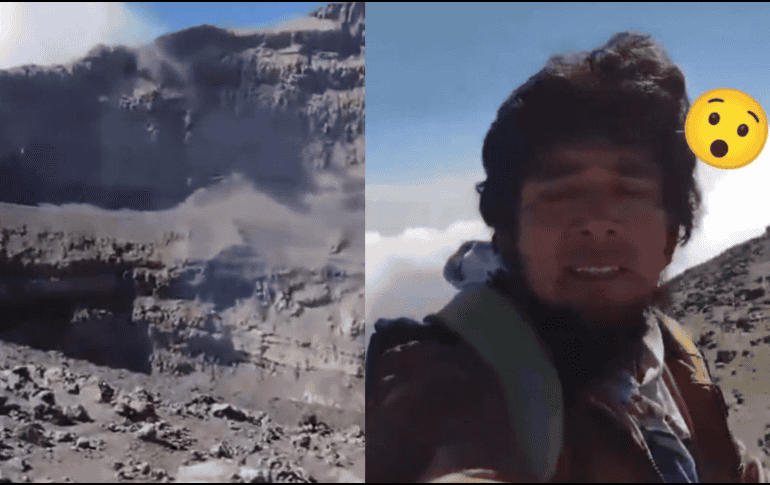 Por el Día de Don Goyo un joven subió para llevarle una ofrenda. ESPECIAL