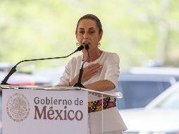 Claudia Sheinbaum Pardo reaccionó al presunto hackeo de su teléfono celular, como lo reportó el diario estadounidense The New York Times. SUN/ H. Salvador.