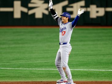 Shohei Ohtani fue parte de la ofensiva de los Dodgers en el triunfo de hoy martes. EFE / F. Robichon