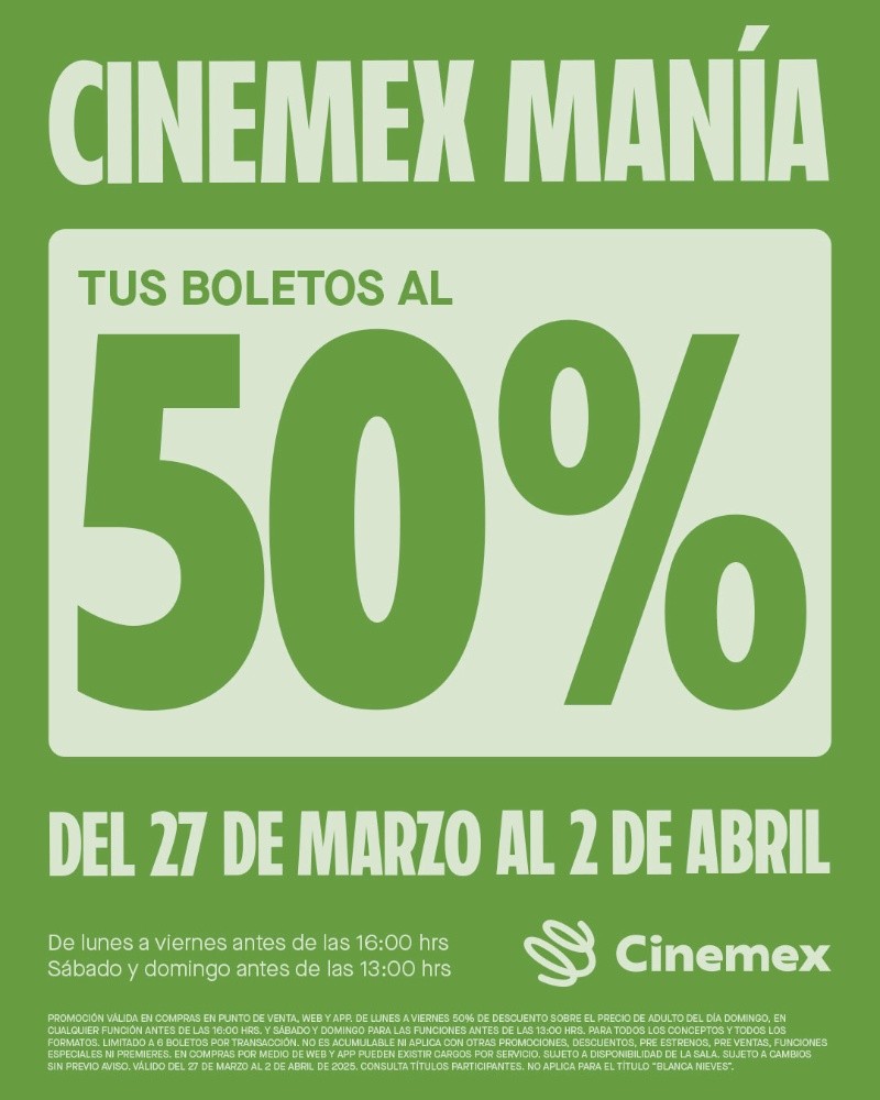 ESPECIAL/X/ @Cinemex. 