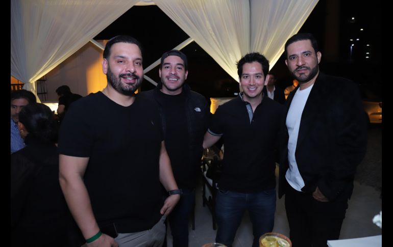 Ricardo Sánchez, Miguel Ángel Brambila, Joel Cuevas y Rubén Aguilar. GENTE BIEN JALISCO / C. Jimeno