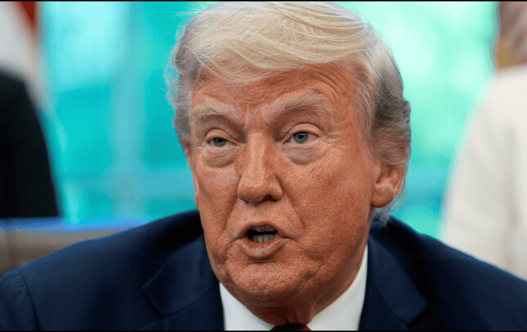 Asimismo, Trump afirmó “no quiero hacer daño a nadie” y resaltó la buena relación que tiene con la Presidenta mexicana, Claudia Sheinbaum. AP / A. Brandon