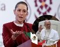 Sheinbaum Pardo había señalado anteriormente, que habrá una buena relación con el Vaticano y el Papa, y que lo invitaría a México. EFE/ M. GUZMÁN /A. SOLERO