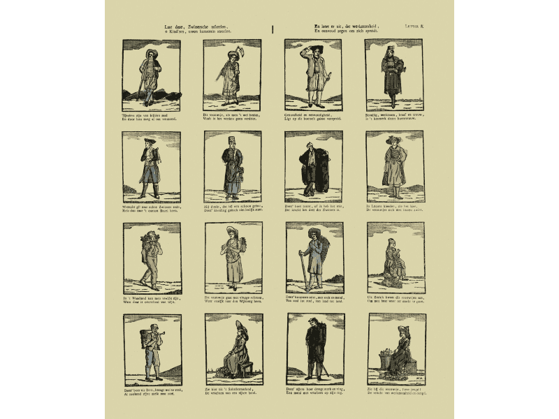 Retrato de oficios de antaño, ilustrado por Williem Bal.  ESPECIAL / National Library of the Netherlands, Europeana