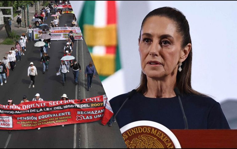 Sheinbaum señalo las afectaciones que la CNTE ha ocasionado a la población de la Ciudad de México con sus movilizaciones en la capital de la República. SUN / B. Fregoso / C. Mejía