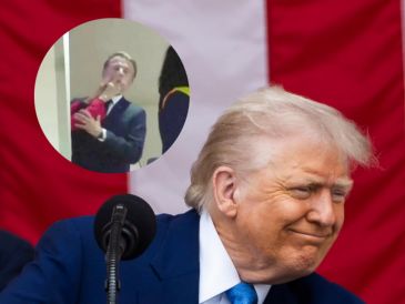 Trum le pasó un tip a Macron en referencia a la polémica suscitada con su esposa, Brigitte. EFE / ARCHIVO / ESPECIAL