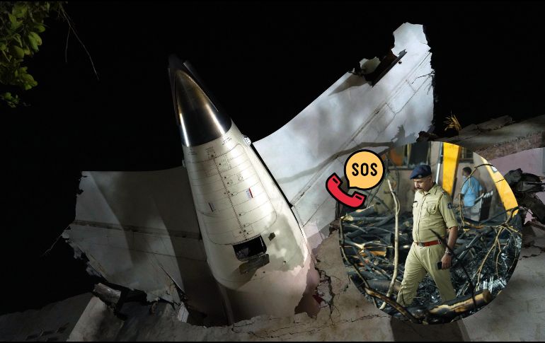 Esto es lo que se sabe de la llamada de emergencia que recibió la torre de control antes de la caída del avión en la India. EFE / EPA / SIDDHARAJ SOLANKI
