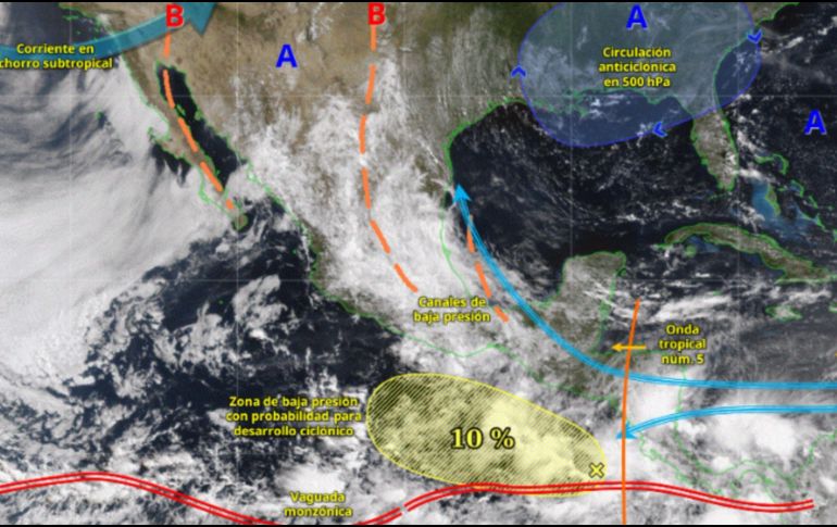 México continuará enfrentando un temporal de lluvias intensas derivado de diversos fenómenos meteorológicos. CONAGUA.
