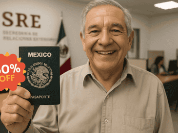 SRE ofrece un descuento del 50 % en el costo del pasaporte mexicano para ciertos grupos de población. DALL-E