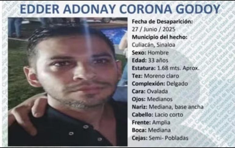 Fue visto por última vez en la colonia Colinas de la Rivera, en la capital del estado de Sinaola. ESPECIAL