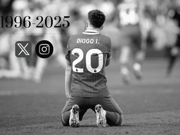 Reaccionan en redes sociales al fallecimiento de Diogo Jota, futbolista del Liverpool de la Premier inglesa. EFE / ARCHIVO