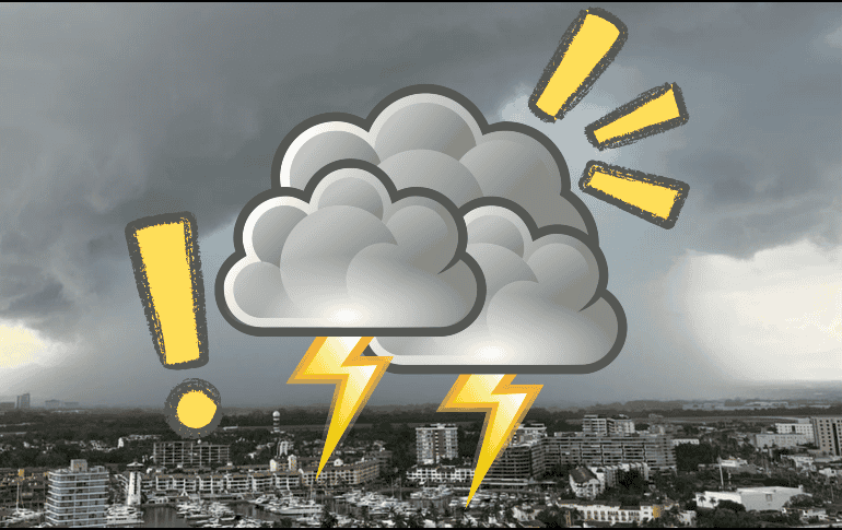 Este viernes el agua no volverá a colapsar a la ciudad de Puerto Vallarta, sin embargo; será abundante —con gotas de 7.2 mm—. Se pronostica que cubra hasta el 80% de la región. ESPECIAL / Facebook