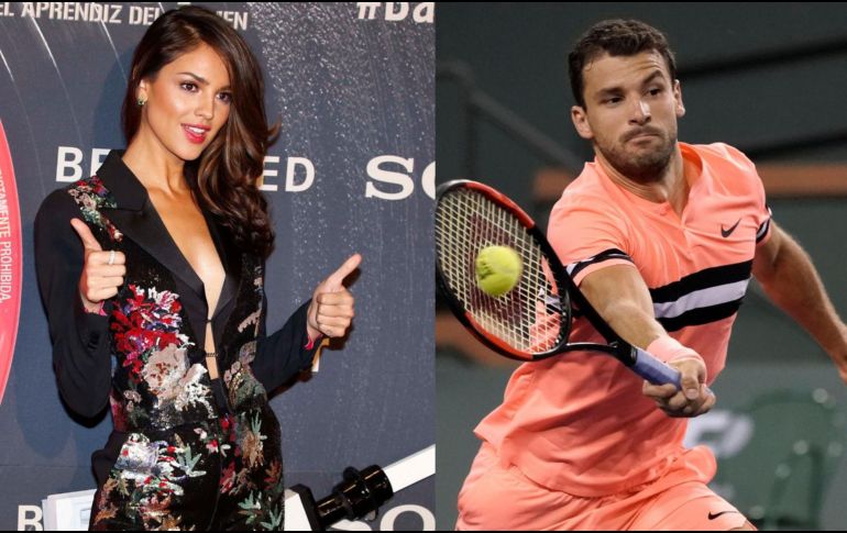 A pesar de su lesión, Dimitrov salió entre vítores y aplausos del público, y Eiza no dudó en compartir un mensaje lleno de amor y admiración para él. EFE/SUN/CANVA/ARCHIVO.