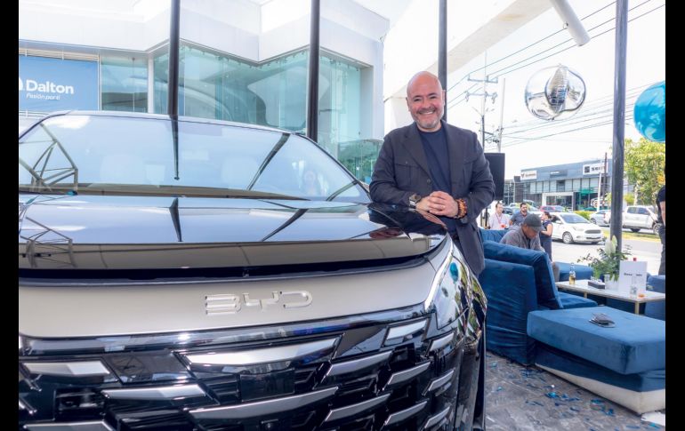 Jorge Vallejo, director general BYD México, durante el lanzamiento de la nueva mini van BYD M9. GENTE BIEN JALISCO / A. Rodríguez