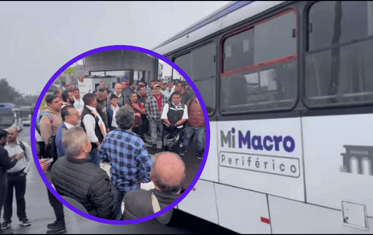 Este paro parcial de labores dejó sin funciones a aproximadamente 200 unidades de transporte, incluyendo las alimentadoras de Mi Macro Periférico. FB / Sicotrapej
