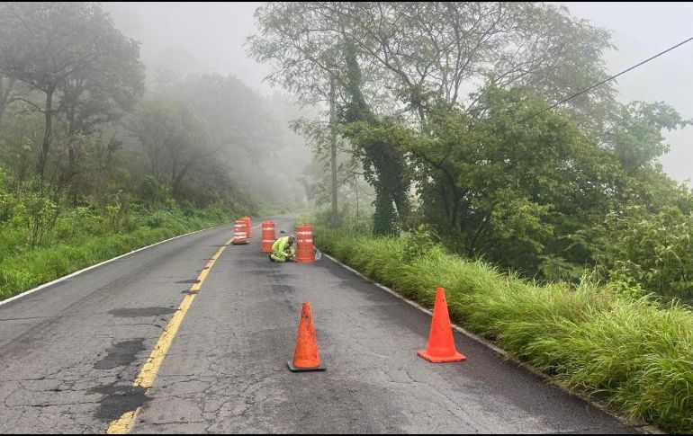 Se intervinieron tramos afectados por deslaves en segmentos carreteros del estado. CORTESÍA