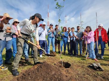 Con el lema "Sembremos Esperanza", la alcaldesa Laura Imelda Pérez puso en marcha el plan de reforestación en San Pedro Tlaquepaque. ESPECIAL