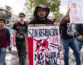 Fotografía de la marcha anti-gentrificación al sur de la Ciudad de México. SUN/H. Salvador