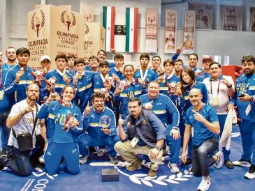 El equipo de boxeo ganó las últimas seis medallas de oro en disputa en la Olimpiada Nacional y con ello se impuso el nuevo récord en metales áureos. CORTESÍA/CODE Jalisco