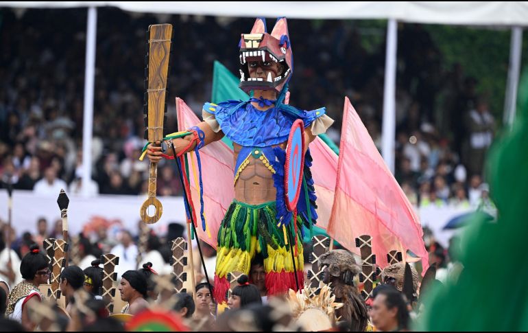 La exhibición es parte de los actos para celebrar la fundación prehispánica de la ciudad, datada en el año 1325, según diversos estudios.  AFP / A. Estrella