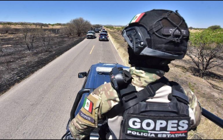 Los hechos se originaron tras un operativo conjunto del Ejército Mexicano y fuerzas federales en la comunidad de Pabellón de Hidalgo, donde se ubicó un campamento supuestamente dedicado a la producción de drogas sintéticas. ESPECIAL/ Seguridad Pública Aguascalientes