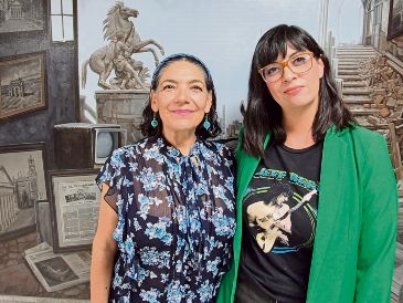 Rosa María Brito e Irlanda Tostado, integrantes del colectivo Escena Púrpura. EL INFORMADOR/ F. Salcedo