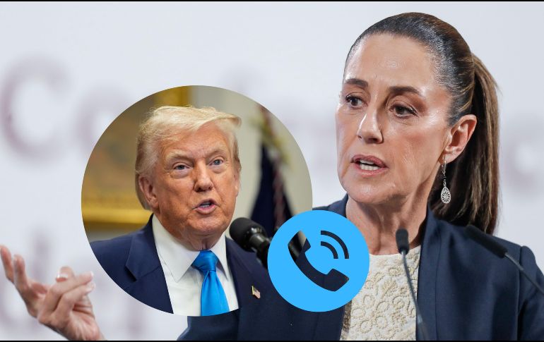 Debido a esta llamada entre Trump y Sheinbaum, la conferencia mañanera se llevará a cabo a las 10:00 horas. EFE / I. ESQUIVEL /Y. GRIPAS