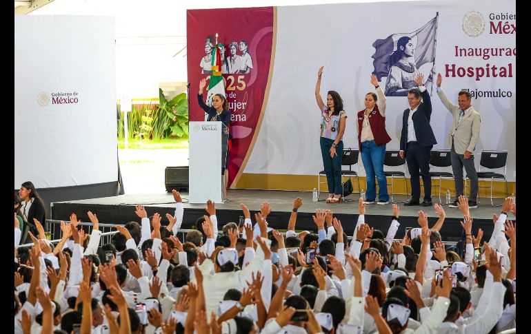 Claudia Sheinbaum durante la inauguración de la primera etapa del Hospital Regional del ISSSTE. EL INFORMADOR/A.NAVARRO