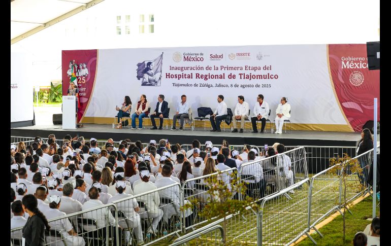 Claudia Sheinbaum durante la inauguración de la primera etapa del Hospital Regional del ISSSTE. EL INFORMADOR/A.NAVARRO