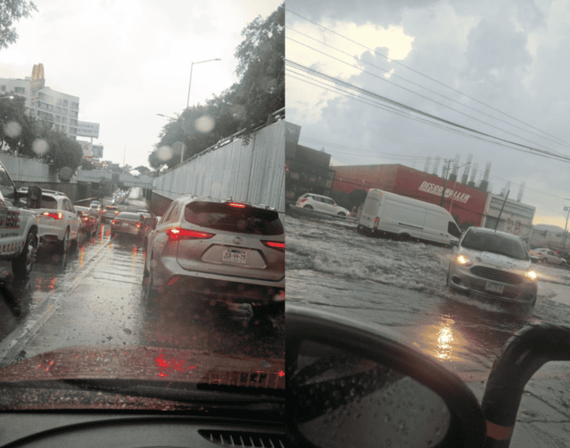 La lluvia que azotó la ZMG generó caos vial en distintas zonas. ESPECIAL&nbsp;