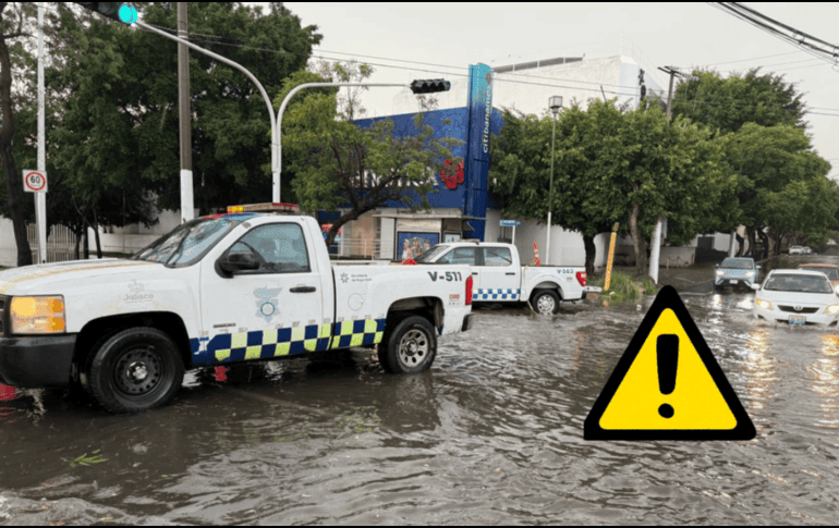 Varios puntos de la ZMG, principalmente en el sur, se vieron afectados por la fuerte tormenta. POLICÍA VIAL