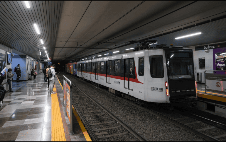 En la Línea 1 del Tren Ligero se implementó servicio provisional en de estación Auditorio a Juárez. ESPECIAL/Coordinación General de Gestión del Territorio
