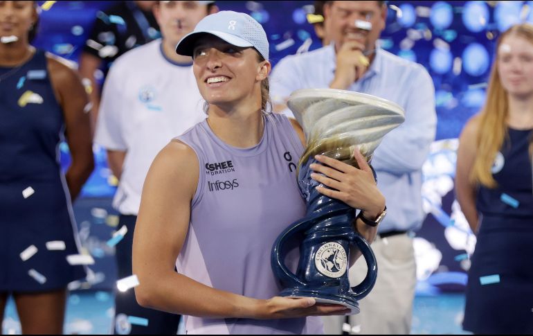 A Swiatek se le había negado en más de una ocasión disputar una final en Cincinnati. EFE/M. Lyons