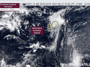 La Conagua detalló que para los próximos días, "Fernand" se mantendrá como tormenta tropical hasta el 27 de agosto. X/ @conagua_clima