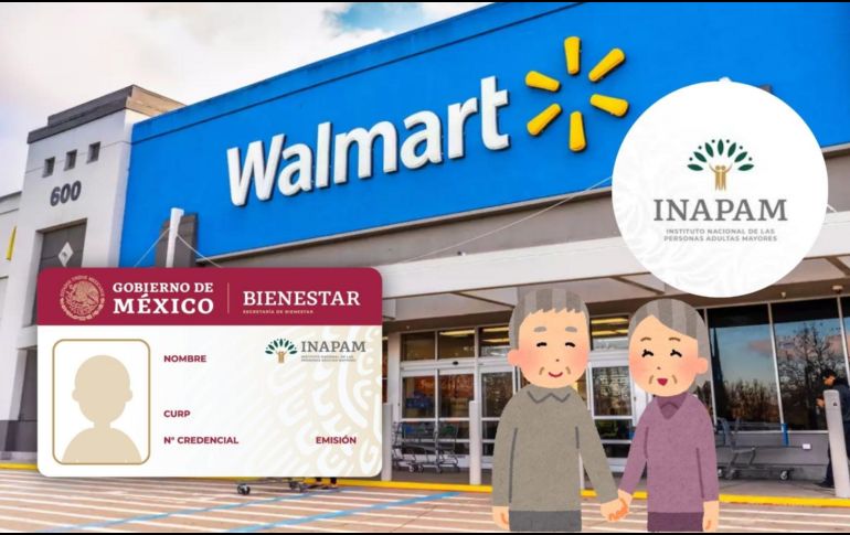 Walmart se suma a los descuentos Inapam, ofreciendo beneficios especiales a todos los adultos mayores que presenten su tarjeta. Canva/ESPECIAL