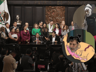 Al término de la sesión y mientras los senadores entonaban el himno nacional, 