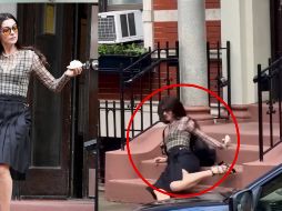 La actriz sorprendió al levantarse con naturalidad, sonreír y asegurar que se encontraba en perfectas condiciones, lo que tranquilizó tanto al público como al personal de producción. X/@Indie 505