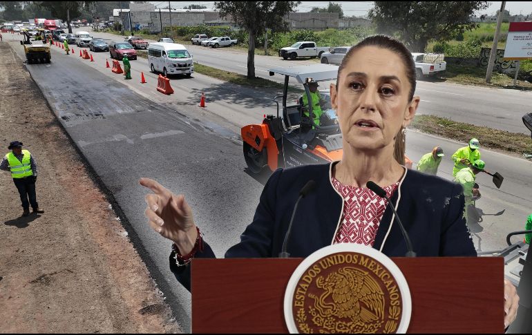 Claudia Sheinbaum dio el banderazo del inicio de los trabajos con los Nuevos Trenes de Repavimentación en Estado de México. ESPECIAL / X: @Claudiashein